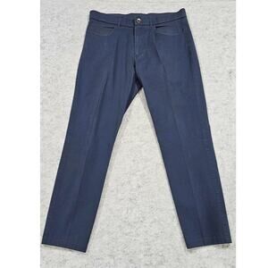 Greyson Clothiers Men's 32x32 Blue Grey Stretch Cotton 5-Pocket Chino Pants